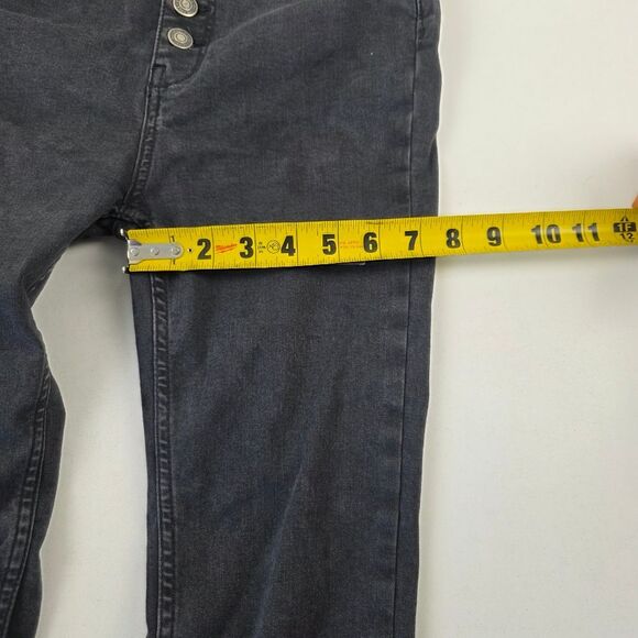 We The Free People Sabrina Super Skinny Black Distressed Jeans Womens 25 - Picture 10 of 14